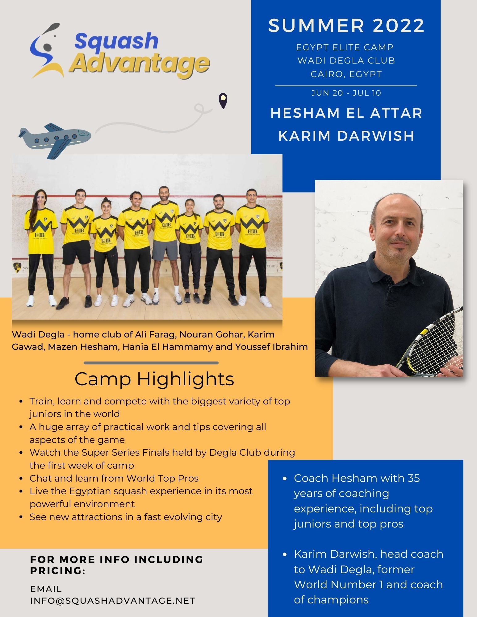 Egypt Camp 2022 Squash Advantage
